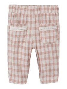Hovedbilde Lil'Atelier, Nbfdagmar rosa rutete linbukse