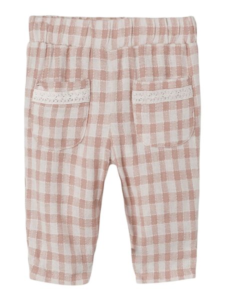 Lil'Atelier, Nbfdagmar rosa rutete linbukse