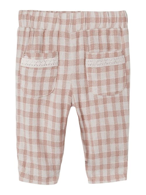 Hovedbilde Lil'Atelier, Nbfdagmar rosa rutete linbukse