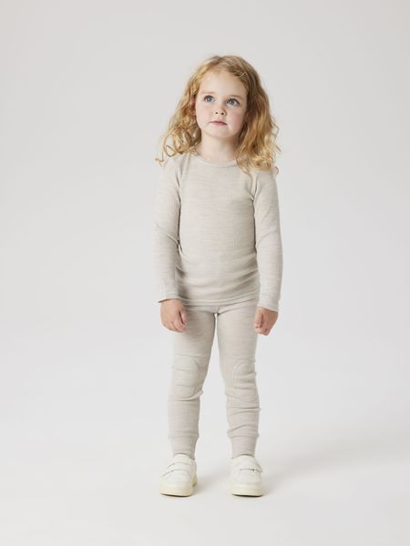 Name it, Nmnwax lys gråbeige ull longs