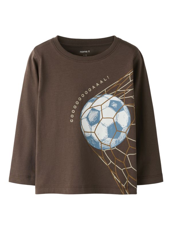 Nmmdawkings brun genser med fotball print