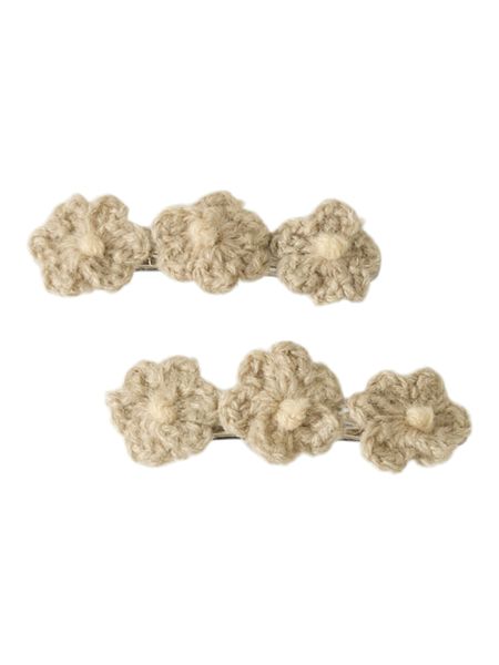 Lil'Atelier, Nkfacc-Lena 2 pk hårclips beige blomster