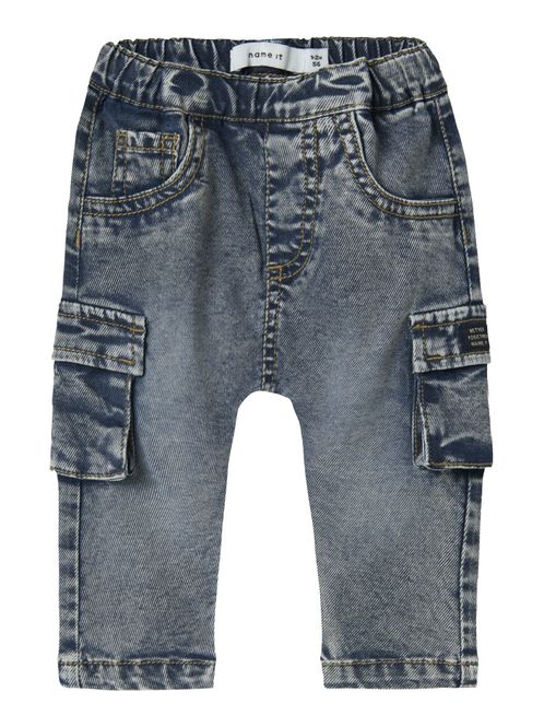Hovedbilde Nbmben mellomblå baggy cargo jeans