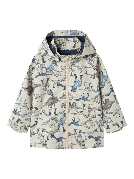 Name it, Nmmmax beige vindjakke m/dinosaurer