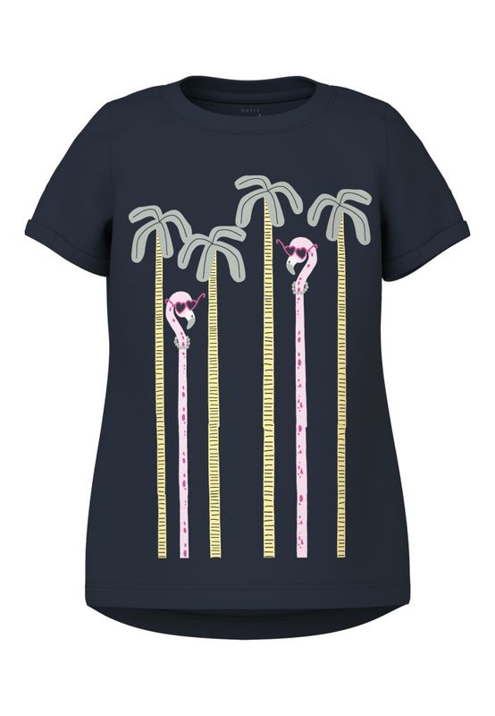 Nmfvix mørkeblå t-skjorte m/flamingoer