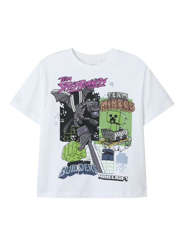 Nkmjahi hvit Minecraft t-skjorte