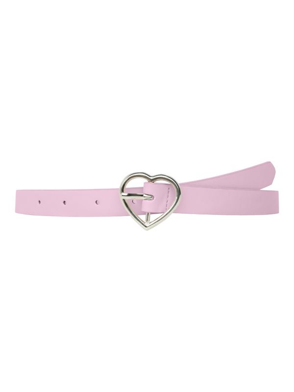 Nkfberta rosa belte med hjertespenne