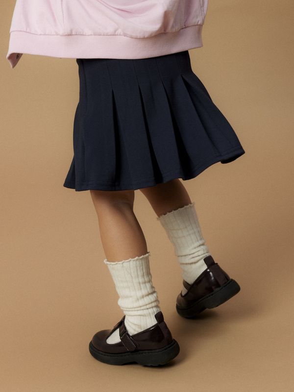 Nmfleandre mørkeblått foldeskjørt