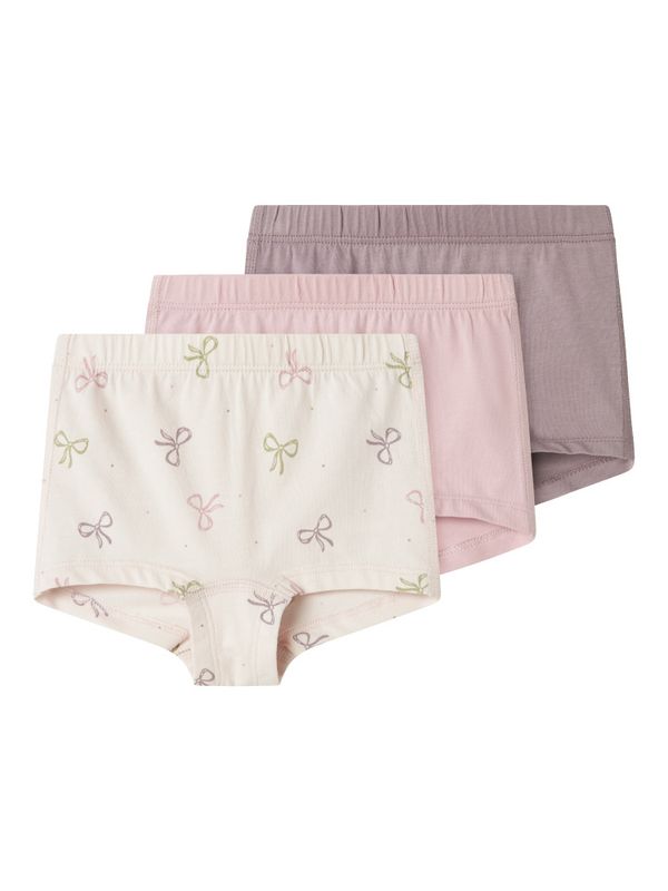 Nmftights 3pk rosafarget hipstertruser med sløyfer