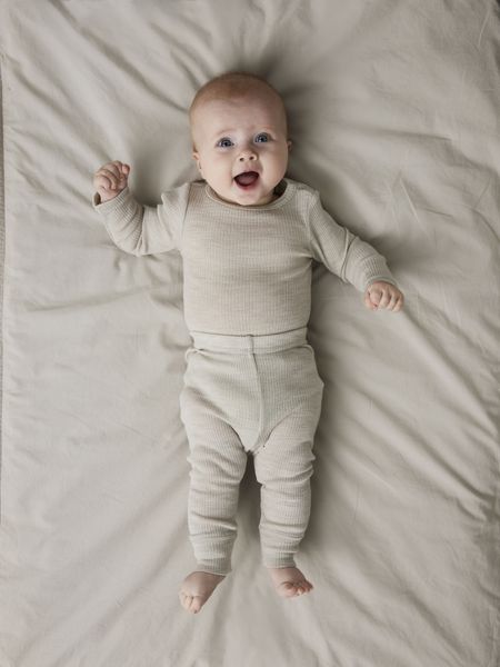 Name it, Nbnwax lys gråbeige ull longs