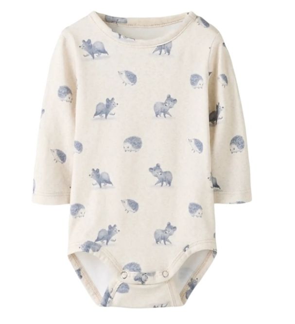 Hovedbilde Nbmtilas beige body med blå dyr