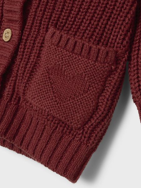 Lil'Atelier, Nbfemlen rustrød strikket cardigan