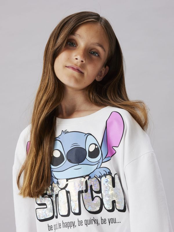 Nkffordi hvit Stitch genser