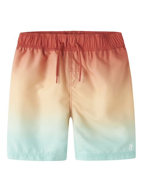 Hovedbilde Nkmzoccas mørkeblå og limegrønn badeshorts
