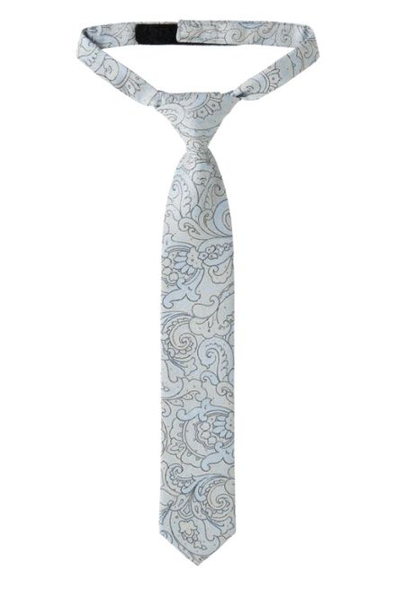 Hovedbilde Nmmfrode lyseblått paisley mønstrete slips