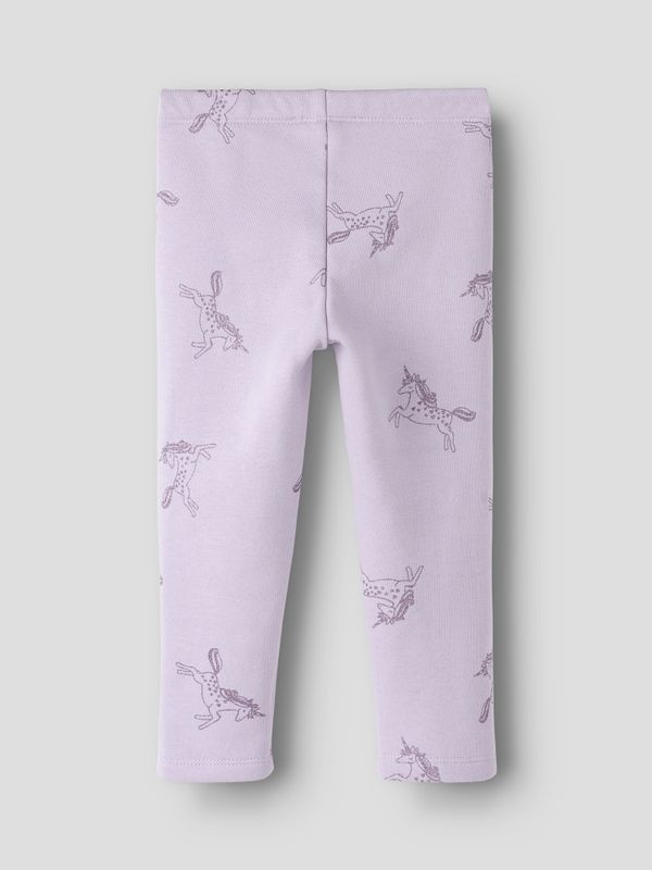 Nmfsolea lyselilla legging m/ enhjørninger