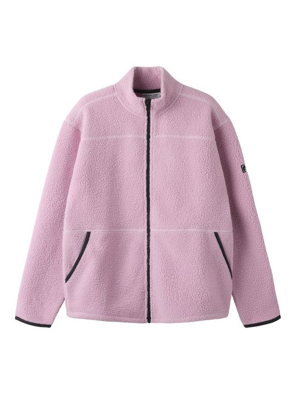 Nkfbulina rosa teddy fleece jakke