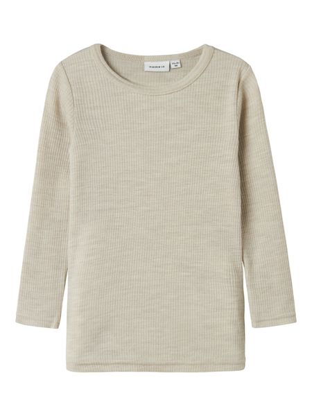 Name it, Nmnwax lys gråbeige ullgenser