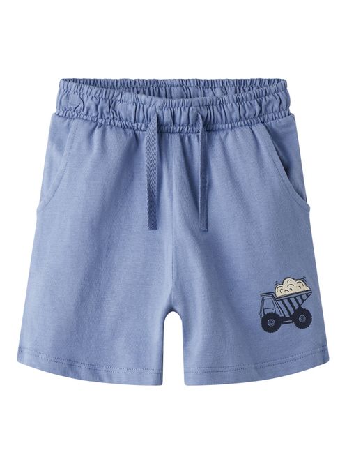 Hovedbilde Nmmhector blå shorts med anleggsmaskiner