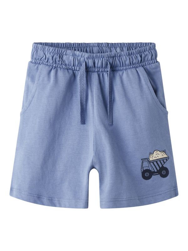 Nmmhector blå shorts med anleggsmaskiner
