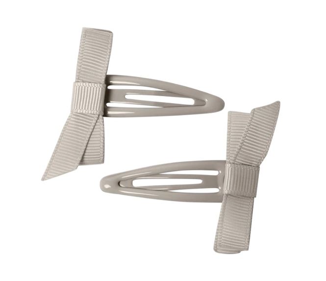 Hovedbilde Nkftabow 2 pk beige hårspenner m/ sløyfe