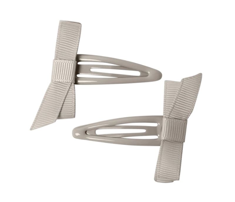 Nkftabow 2 pk beige hårspenner m/ sløyfe