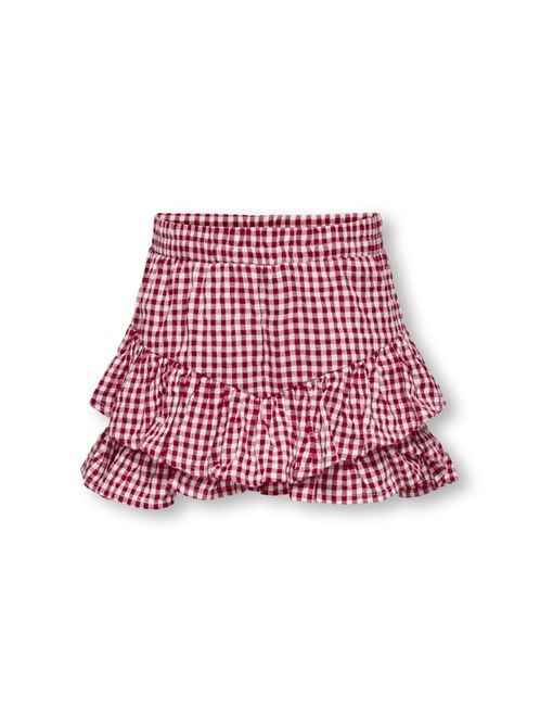 Hovedbilde Kmgfina hvit og rød rutete skort