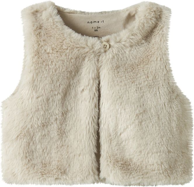 Hovedbilde Nbftacathy beige pelsvest 