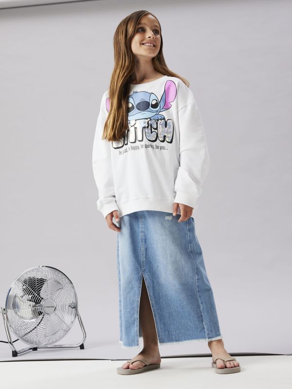 Nkffordi hvit Stitch genser