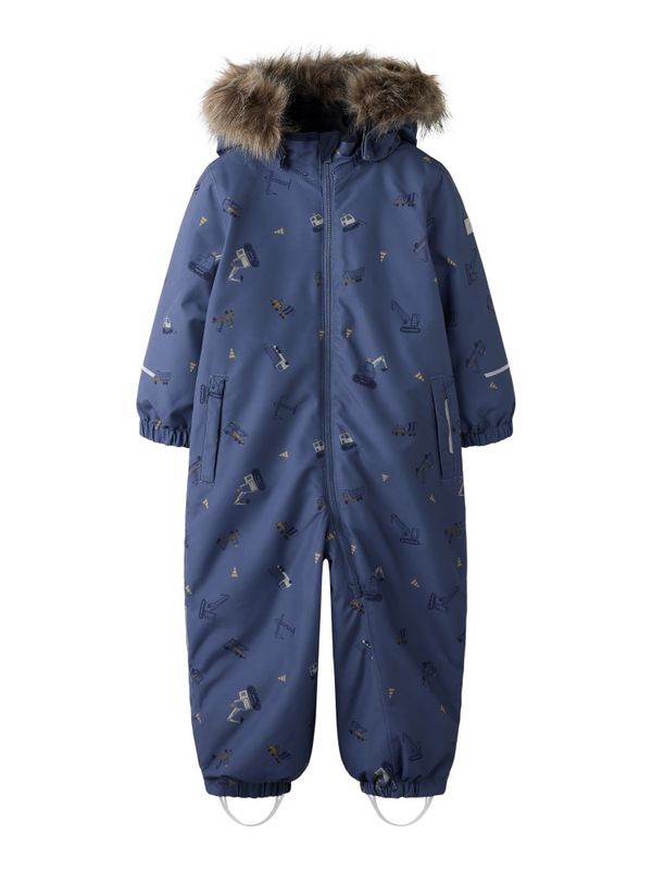 Nmfsnow10 blå vinterdress m/anleggsmaskiner