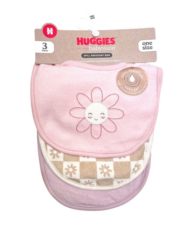 3 pk rosa, lilla og beige siklesmekker