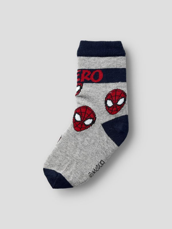 Nmmfranky grå sokker m/ Spiderman motiver