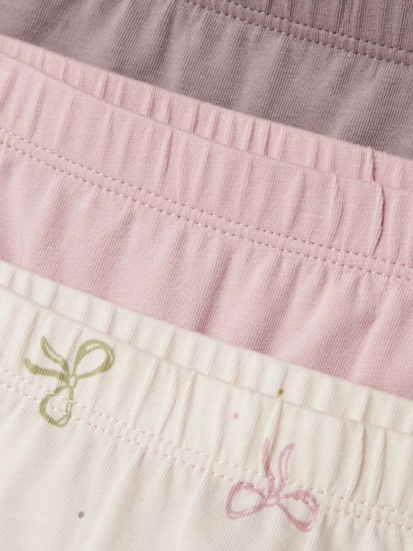 Nmftights 3pk rosafarget hipstertruser med sløyfer